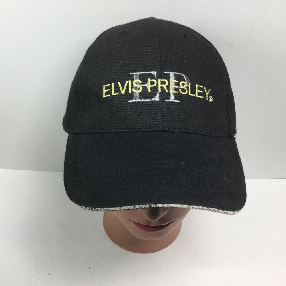 Elvis Presley‎ hat black Embroidered hook n loop adjustable baseball cap